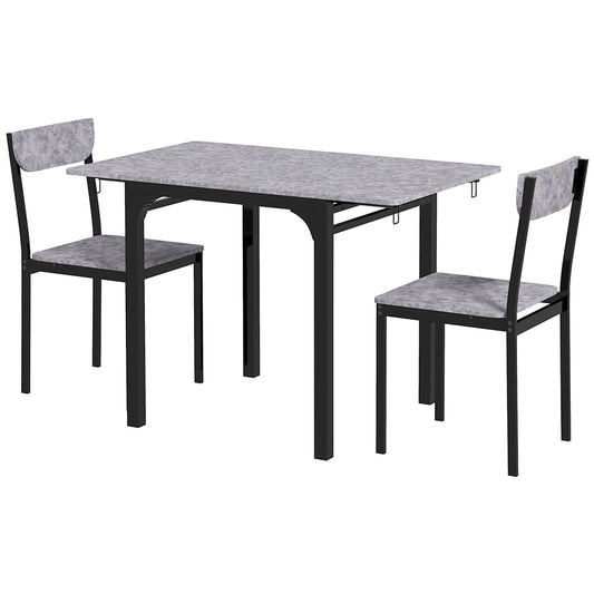 Drop-Leaf Dining Table Set for 2 - Natural