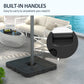 4PCs Patio Umbrella Base, Water or Sand Filled Cantilever Umbrella Weights for Cross Base with Handles, HDPE