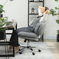 Computer Desk Chair, Armless Office Chair with Wide Padded Seat and Adjustable Height, Tilt Function, Grey