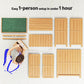 Wooden Garden Tool Storage Shed Kit with Hinged Roof, 2-Tier Shelves and Double Doors, 74x43x88cm, Natural Wood
