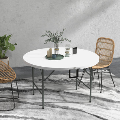 48" Round Folding Banquet Table with Metal Frame