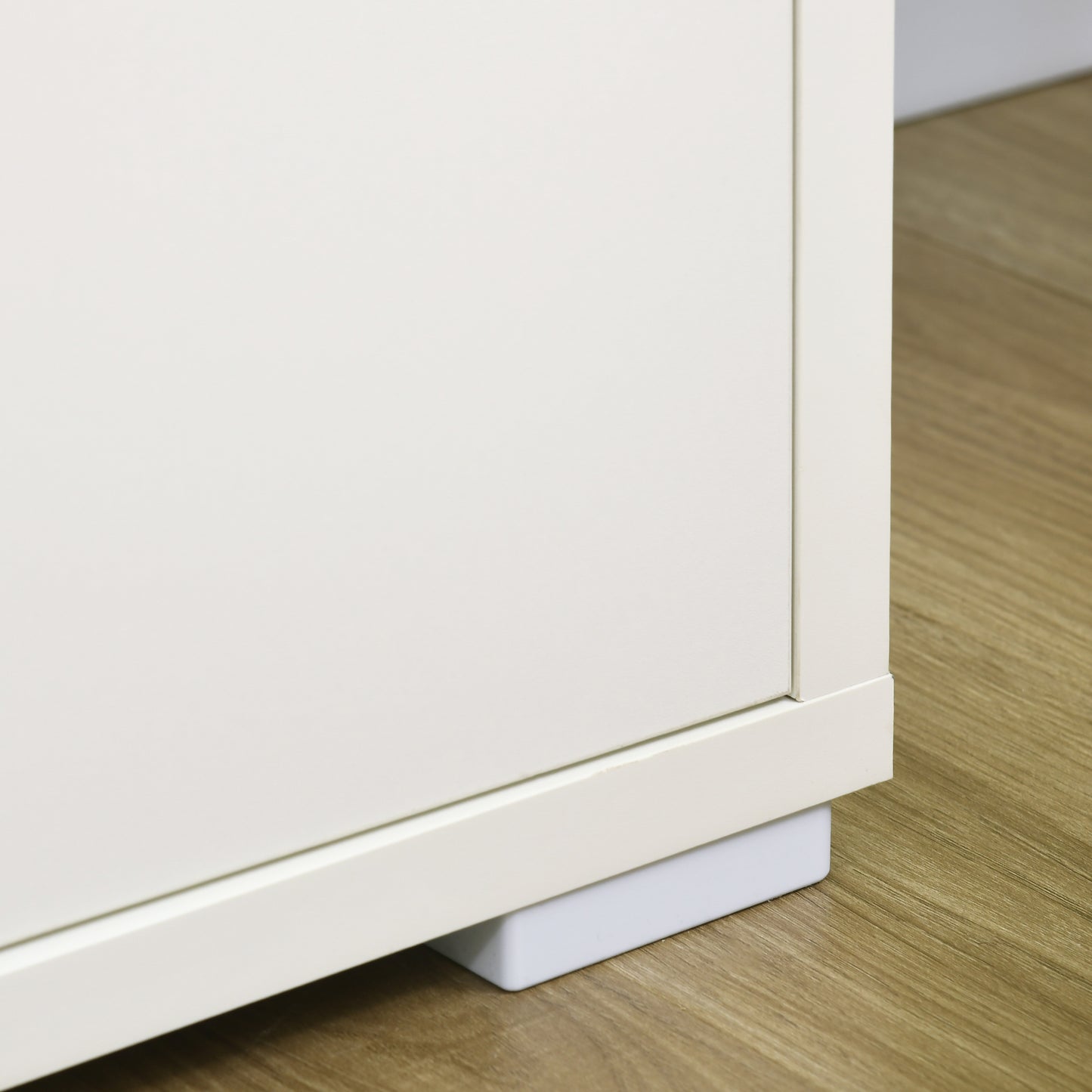 Sideboard Cabinet, Buffet Table with 2 Double Doors and Adjustable Shelves for Living Room, Entryway, White