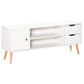 TV Stand for TVs up to 50", TV Cabinet with Shelves, Drawers and Cable Hole, Entertainment Unit for Living Room, White