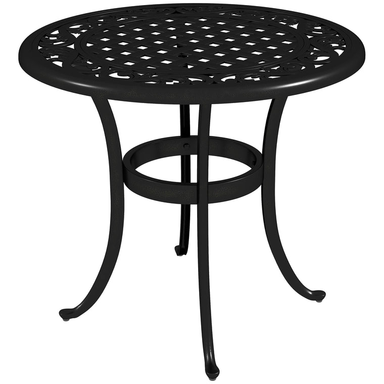 23.6" Round Cast Aluminum Side Table