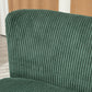 Modern 2 Seater Sofa, Upholstered Two Seater Couch with Rubber Wood Legs, Green