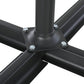 Umbrella Stand Fitting 2" Poles and Steel Base with 4 Fillable Plastic Weights, 158lbs Sand or 132lbs Water Filled, Black