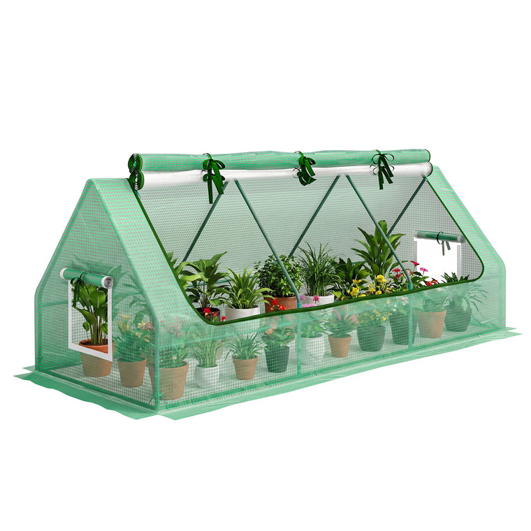 94.5" x 35.4" x 35.4" Green Greenhouse with Mesh Windows