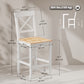Counter Height Stools Set of 2, Farmhouse Bar Stools with Backs, Solid Wood Counter Stools for Kitchen Island