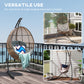 Hammock Chair Stand, Heavy Duty Steel Hanging Chair Stand for Swing Chair, Egg Chair Stand with Extra Large Base, Black