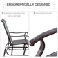 Outdoor Glider Chair, Patio Glider with Steel Frame and Mesh Fabric, Outdoor Chair for Backyard, Garden, Porch, Beige