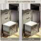 Vertical Filing Cabinet with 3 Drawers, Rustic Farmhouse Office Storage Cabinet for A4, Letter Size, Grey Wash