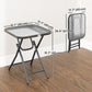 Patio Table, Folding Coffee Table with Tempered Glass Tabletop, Portable Bistro Table for Patio, Backyard