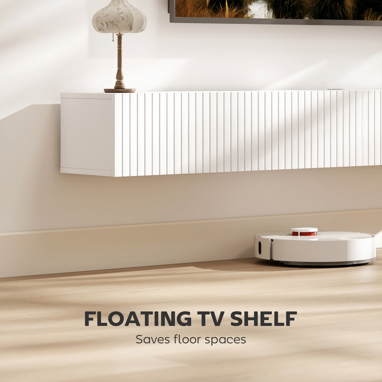 71" Floating TV Stand with Flip-Down Doors