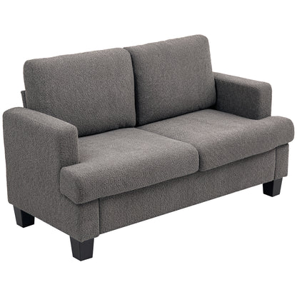 54.3" 2-Seater Loveseat Sofa with Wood Frame - Dark Grey