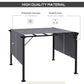 10' x 10' Retractable Pergola Canopy for Backyard, Grey