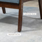 Accent Chairs with Cushioned Seat, Upholstered Linen-Feel Armchair with Adjustable Feet for Bedroom, Living Room, Blue