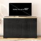 Modern Sideboard, Buffet Cabinet with Storage Drawers, Adjustable Shelves for Living Room, Dining Room, Entryway, Black