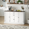 Farmhouse Sideboard with Charging Station and Thickened Top, 58