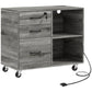 Mobile Printer Stand with Charging Station USB Ports Locking Filing Cabinet for A4 Letter Size Grey