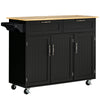 Kitchen Island Cart with 2 Drawers and Cabinets