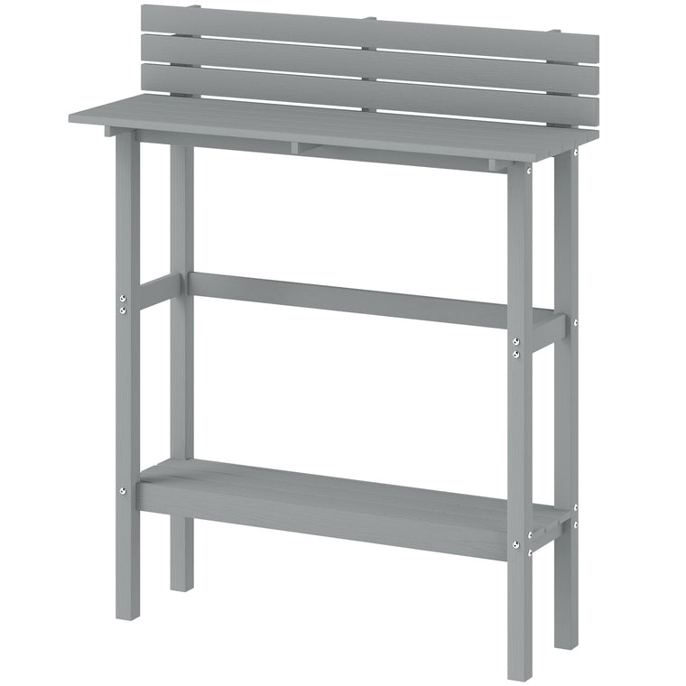 110cm Rectangle Bar Table with Built-In Footrest
