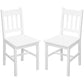 Dining Chairs Set of 2, Kitchen Chair with Slat Back, Pine Wood Structure for Living Room and Dining Room, White