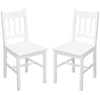 Slat Back Dining Chairs Set of 2 - White