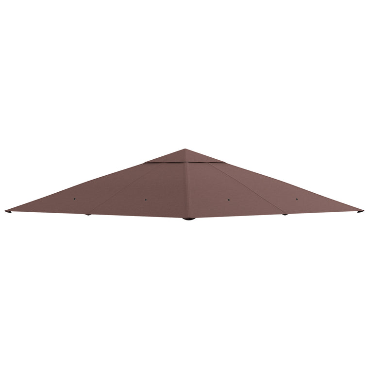 10' x 10' Coffee Square Gazebo Replacement Canopy Cover