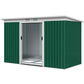 9' x 4' Garden Tool Shed Metal Storage Shed Outdoor Equipment Tool Box with Foundation Kit, Ventilation & Doors, Dark Green