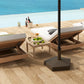 Patio Umbrella Base Holder, Heavy Duty Outdoor Umbrella Stand Base, Poolside, Brown