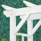85" Wooden Garden Arbour for Wedding and Ceremony, Outdoor Garden Arch Trellis for Climbing Vines - White