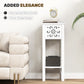 Nightstand Set of 2 with Drawer and Open Storage Shelf White