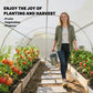 Walk-in Tunnel Greenhouse with 2 Support Rods, Mesh Door, Plant Hot House with PE Cover, 20'x10'x7', White