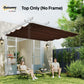 8' x 9.4' Retractable Pergola Canopy Replacement, Fit 7' x 10' Frame, UV30+ Pergola Cover Top Only, Coffee