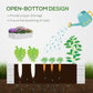 Steel Outdoor Raised Garden Bed with Greenhouse,Cover, Roll Up Door, Dual Use, 50"x37.4"x36.2", Clear