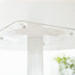 Modern Kitchen Table for 2 People, Round Dining Table with Steel Base for Living Room, Dining Room, White