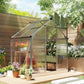 6' x 4' x 6.6' Polycarbonate Greenhouse, Walk-In Green House Kit Garden, Plants Grow, Galvanized Sheet Aluminum Frame with Rain Gutter, Vent and Sliding Door, Silver