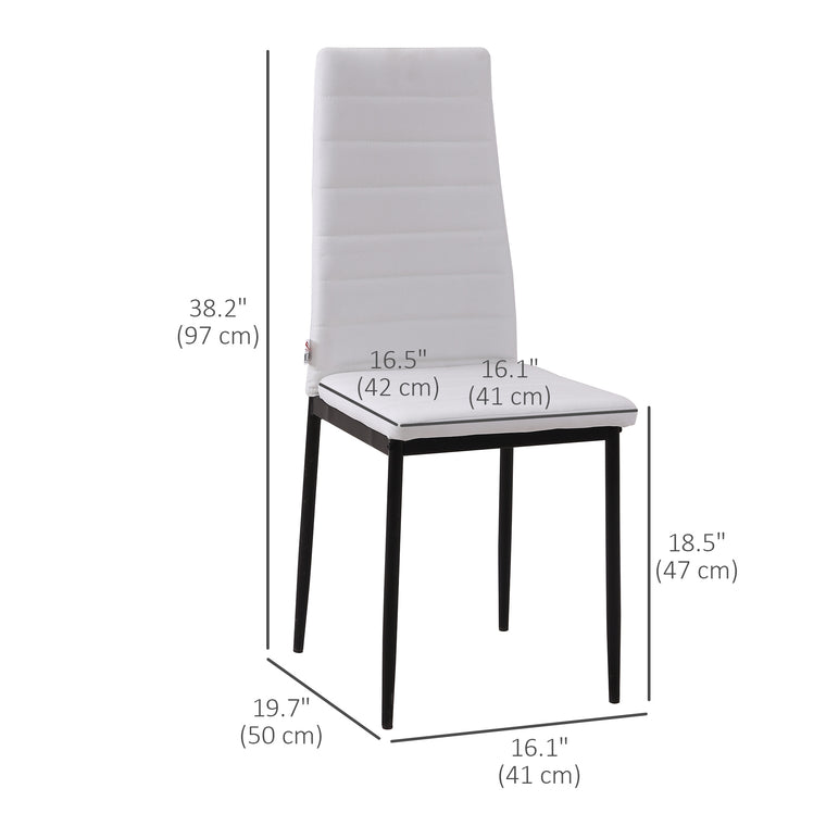 Linen Dining Chairs Set of 4