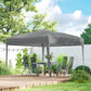 10 x 10ft Folding Pop Up Tent Outdoor Gazebo Canopy with Carrying Bag, Grey