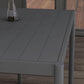 Outdoor Dining Table w/ Aluminium Frame, Garden Table, 57", Dark Grey