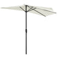 9ft Half Patio Umbrella Round Balcony Umbrella Waterproof Window Sun Shade w/ 5 Ribs Beige