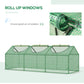 Portable Mini Tunnel Greenhouse Garden Planting Warm House with 3 Windows, 71" x 24" x 24", Green