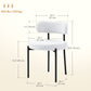 4 Pieces Kitchen Chairs, Modern Dining Chairs w/ Berber Fleece Upholstery and Steel Legs for Living Room, Cream White
