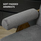 Corduroy Accent Chair Armchair with Wide Seat and Soft Padded Armrests for Reading, Bedroom, Dark Grey