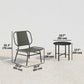 3 Piece Wicker Patio Furniture Set, Outdoor Bistro Set with Steel Table, Rattan Outdoor Conversation Furniture, Grey