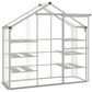 6.3' x 2.3' x 6.1' Outdoor Polycarbonate Greenhouse with 3-Tier Shelves, Cold Frame Greenhouse with Sliding Door and Aluminum Frame
