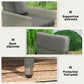 Wicker Outdoor Recliner Chair, Wicker Reclining Patio Chair with Adjustable Backrest and Cushion, Grey