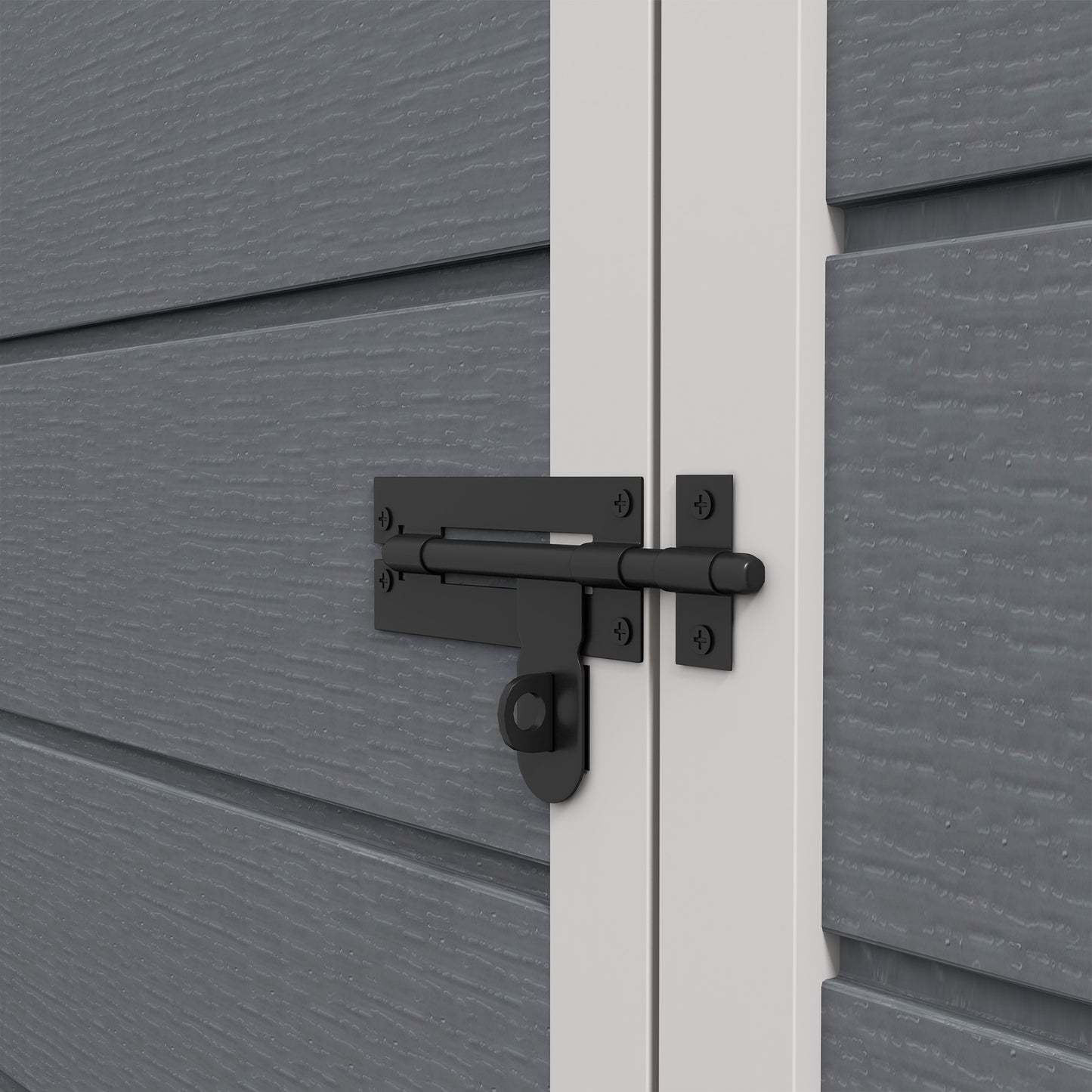 5 x 3FT Garden Shed with Floor, Outdoor Storage Shed with Lockable Door, Window and Vent for Backyard, Patio, Grey
