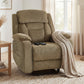 Power Recliner Chair with Massage, Electric Lift Chair for Elderly with Side Pockets, 2 Memory Positions, Remote, Brown