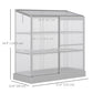 Aluminum Cold Frame Greenhouse, Raised Planter Bed Protection with Openable Top and 2 Shelves for Outdoor Indoor